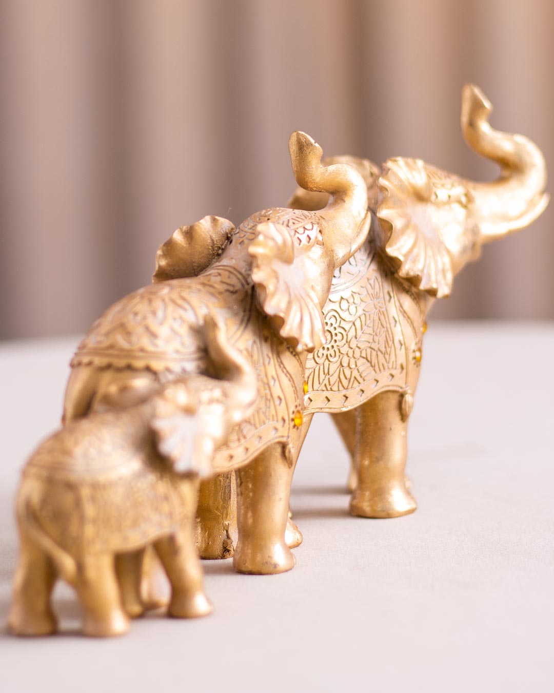 Magnificent Golden Elephant Sculpture