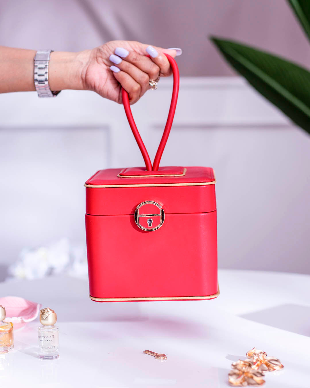 Travel Jewellery Box - Red - The Decor Kart