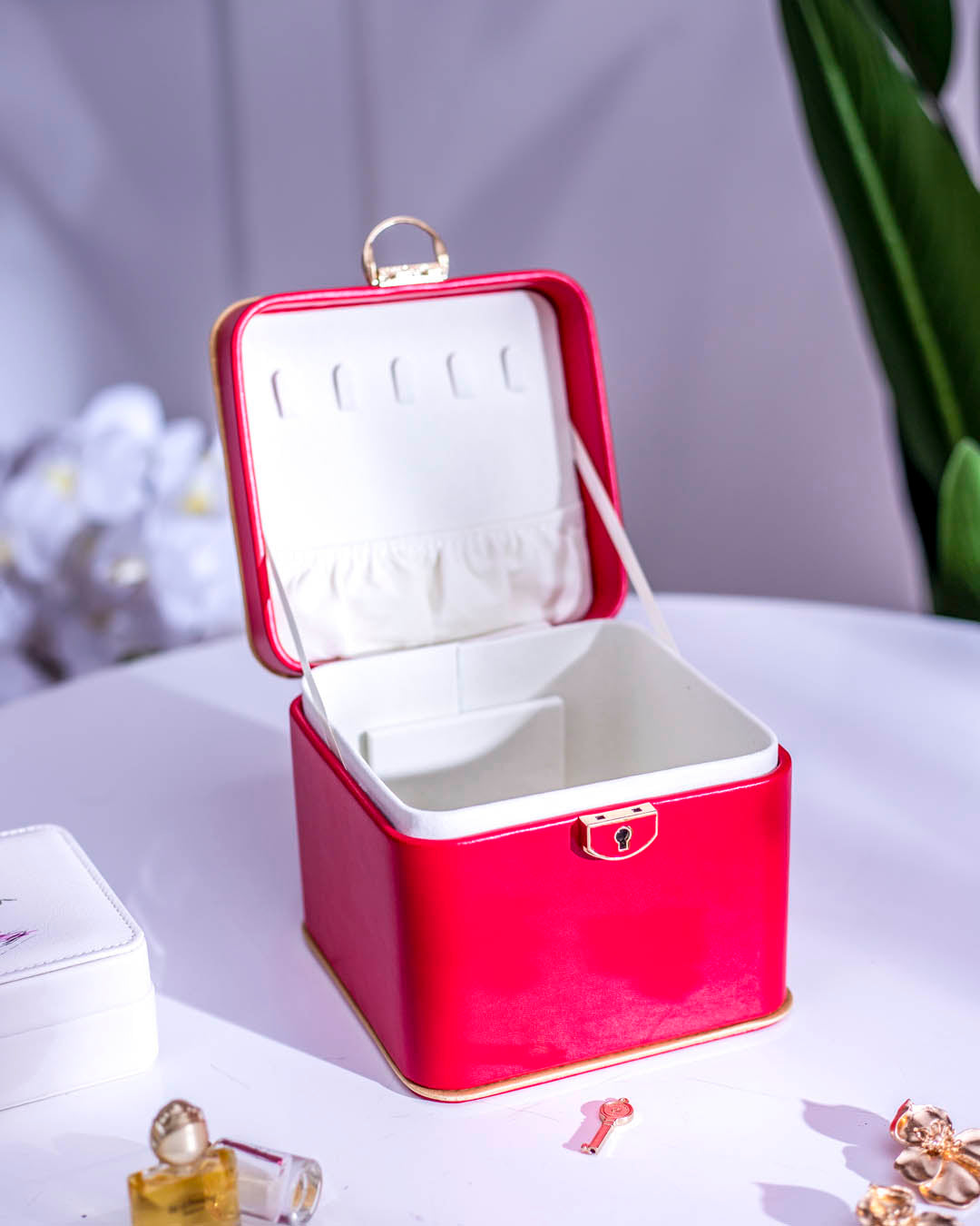 Travel Jewellery Box - Red - The Decor Kart