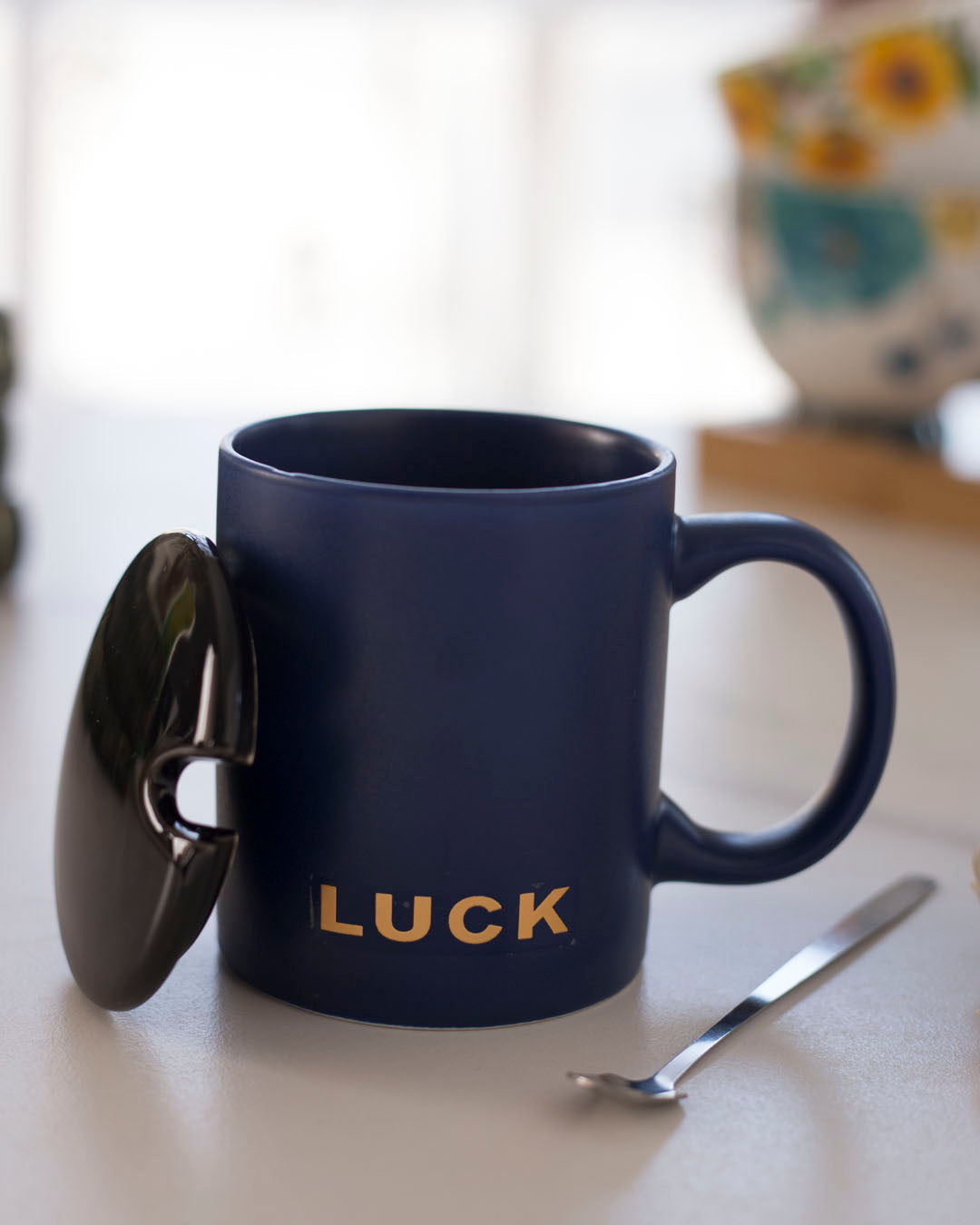 'Luck' Coffee Mug - Blue