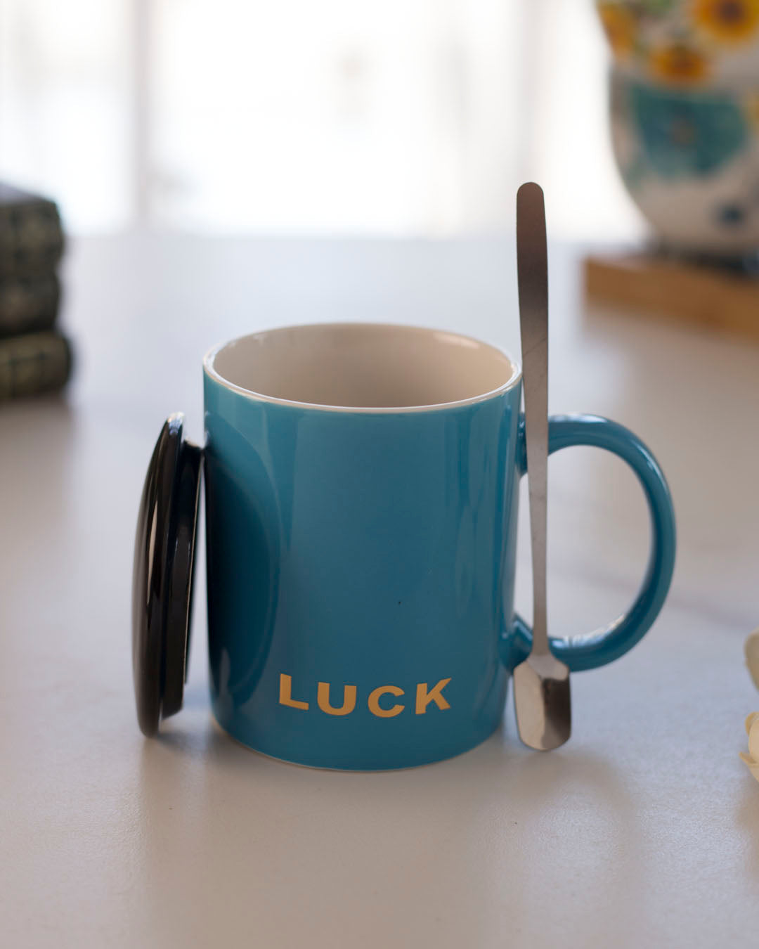 'Luck' Coffee Mug - Sky Blue