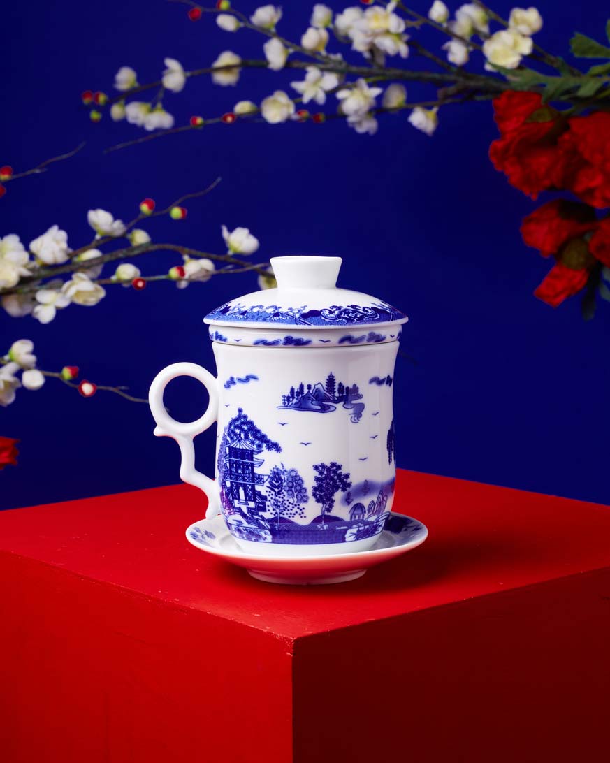 Chinoiserie Infuser Tea Mug - The Decor Kart