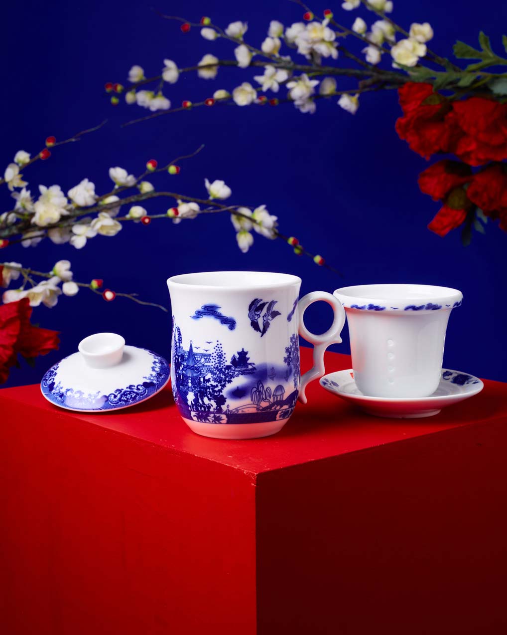 Chinoiserie Infuser Tea Mug - The Decor Kart