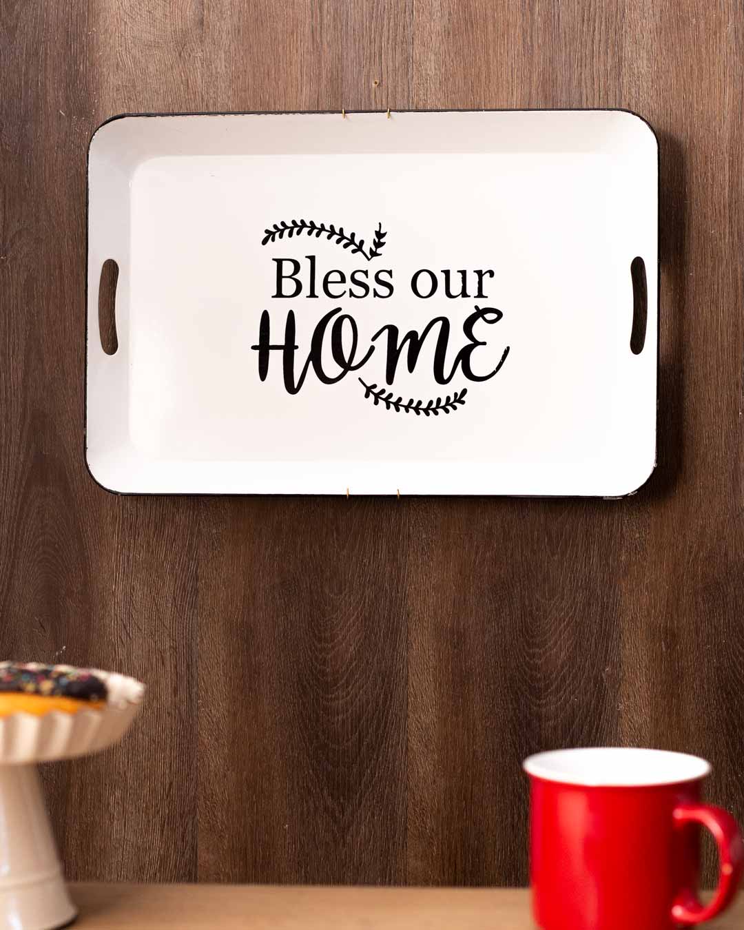 'Bless Our Home' Tin Bar Sign - The Decor Kart