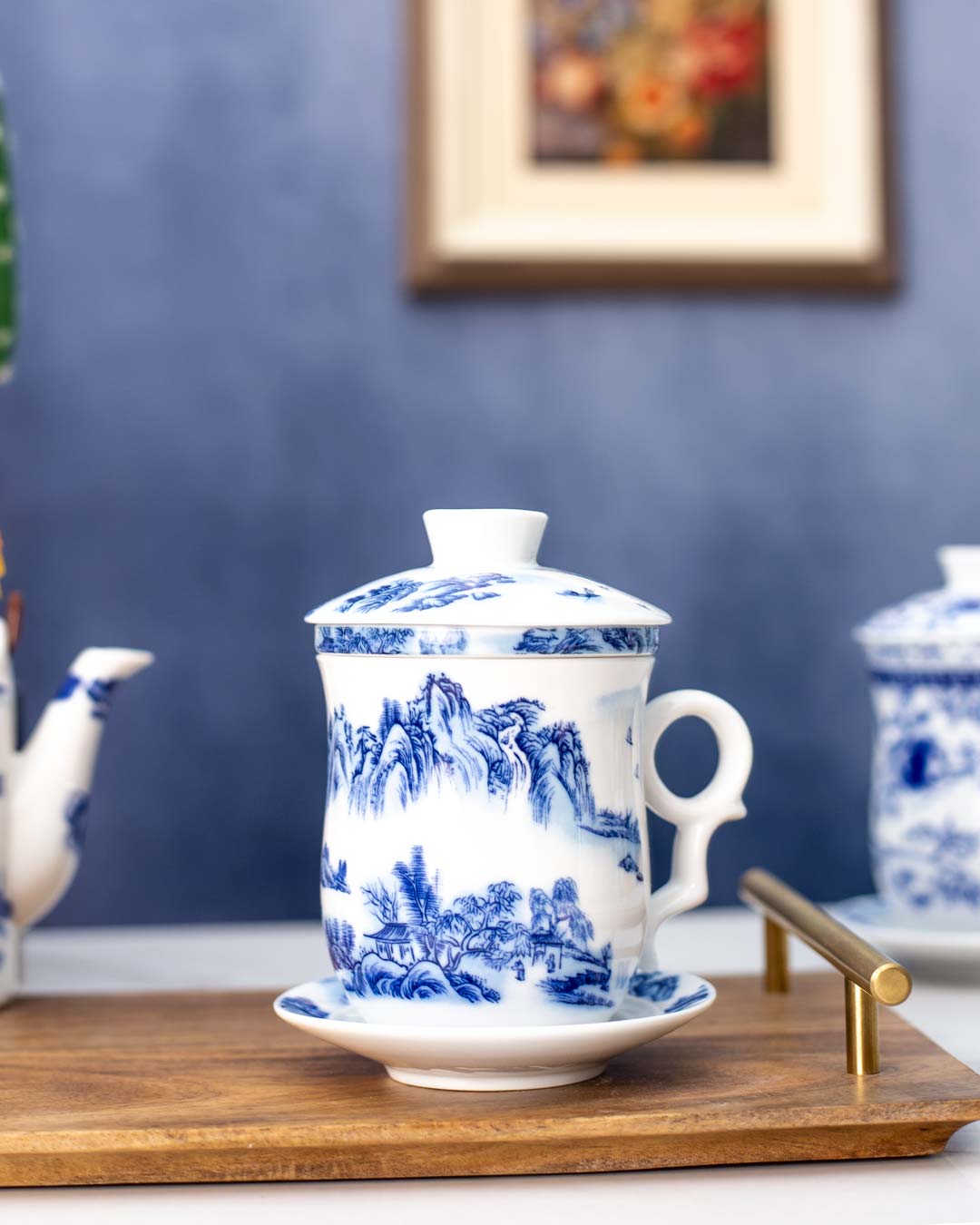 Chinoiserie Infuser Tea Mug - The Decor Kart