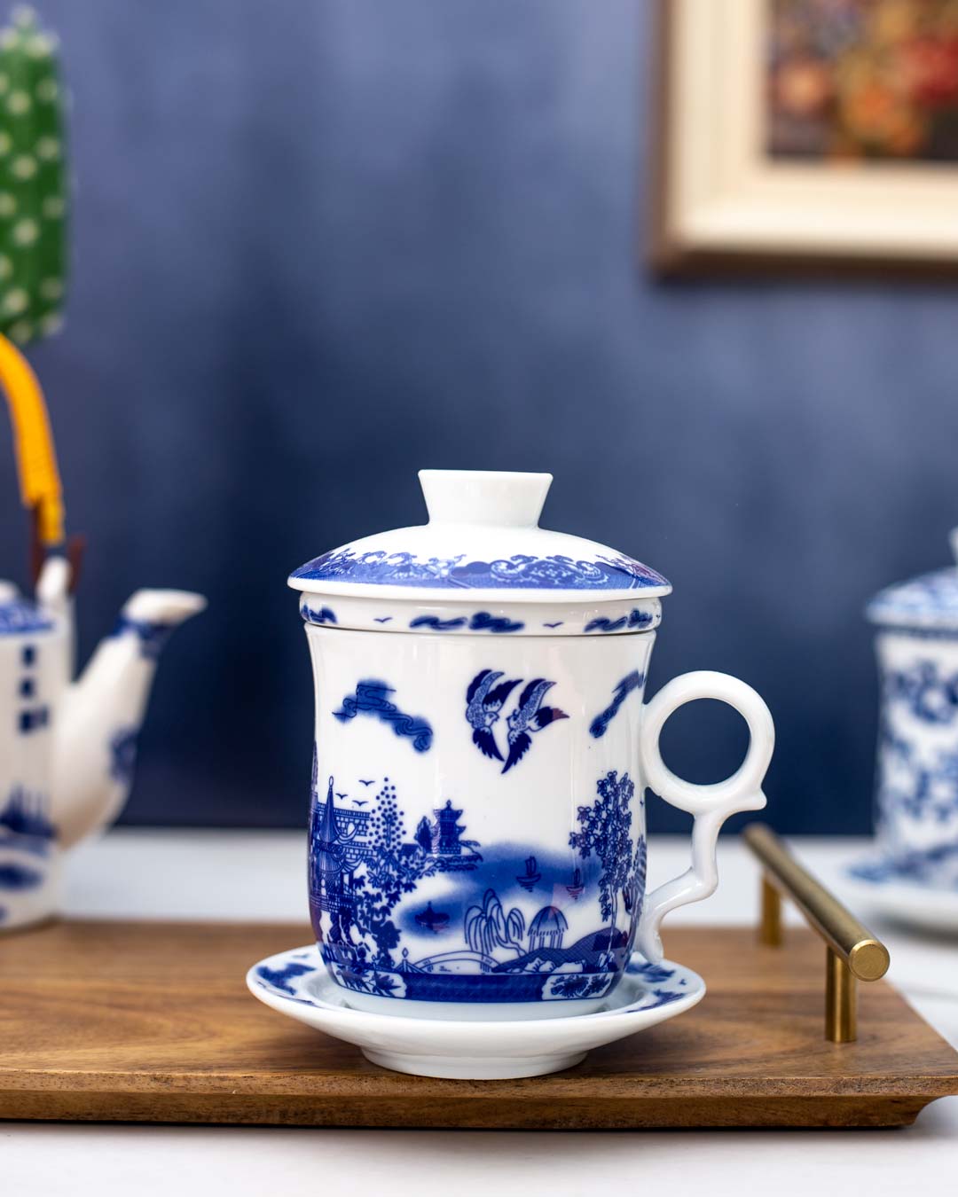Chinoiserie Infuser Tea Mug - The Decor Kart