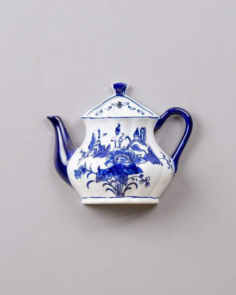 Rendezvous with Blue - Wall Mounted Planter Kettle - The Decor Kart