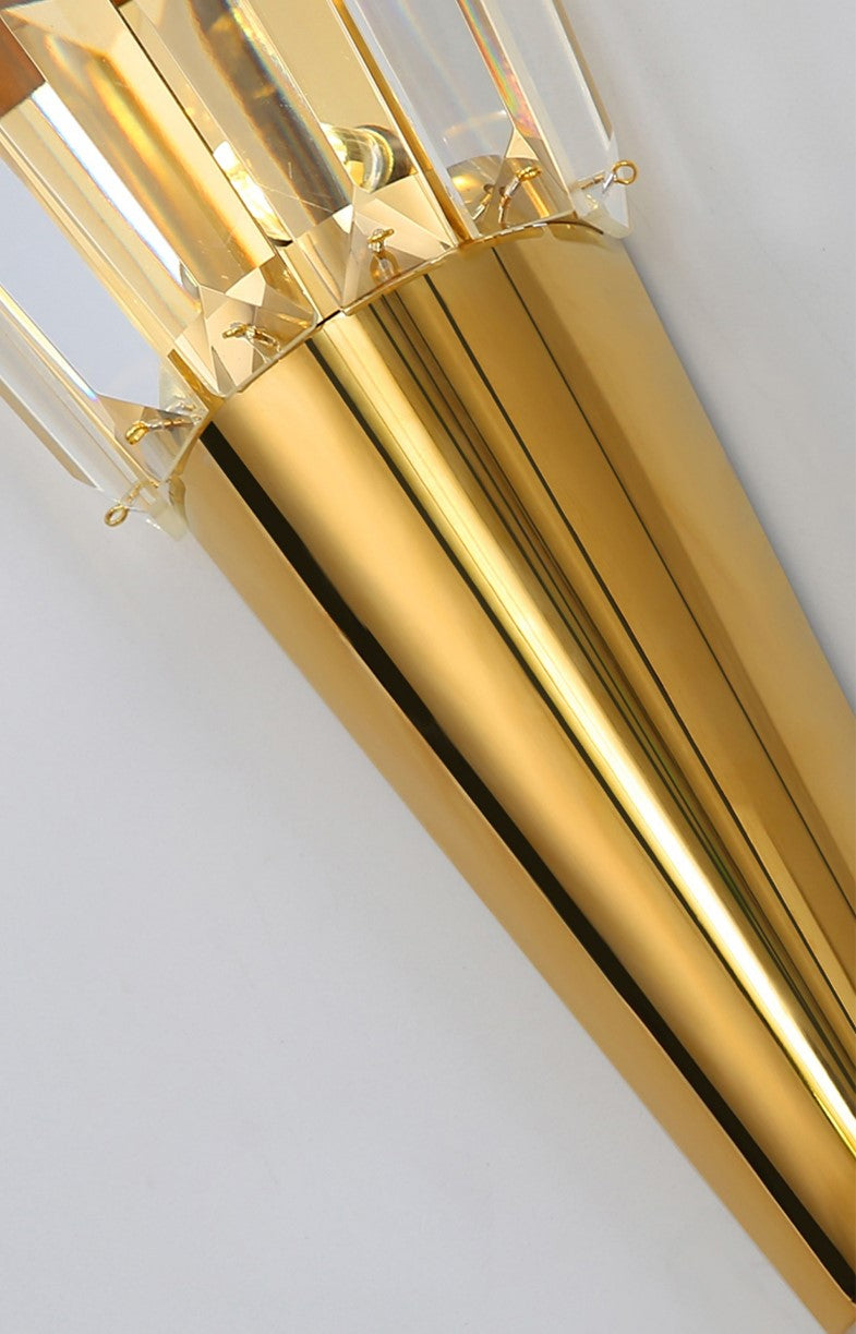 Tapered Crystal Wall Sconce - Medium - The Decor Kart