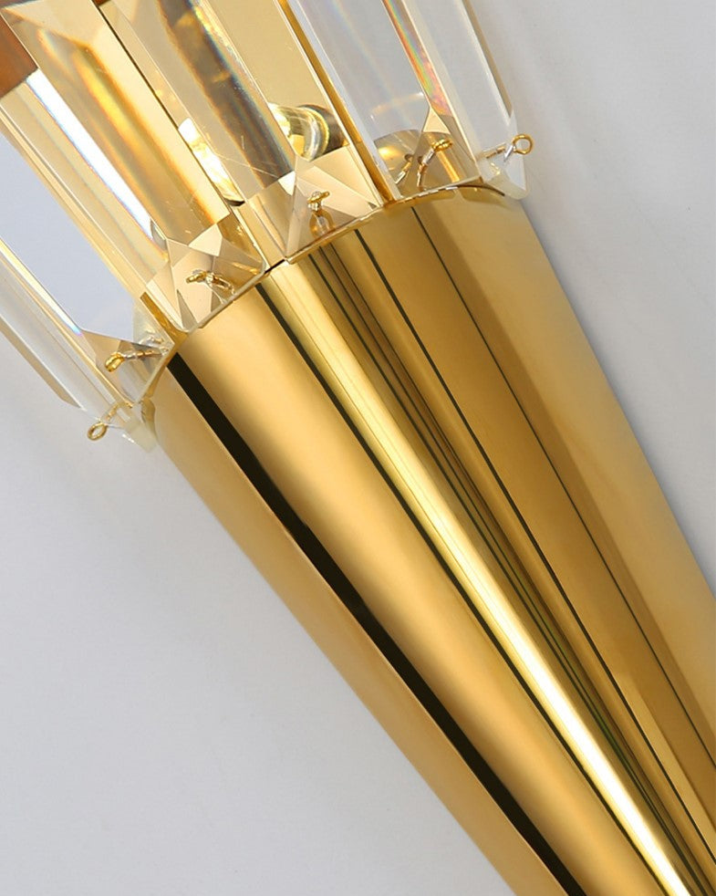 Tapered Crystal Wall Sconce - Medium - The Decor Kart