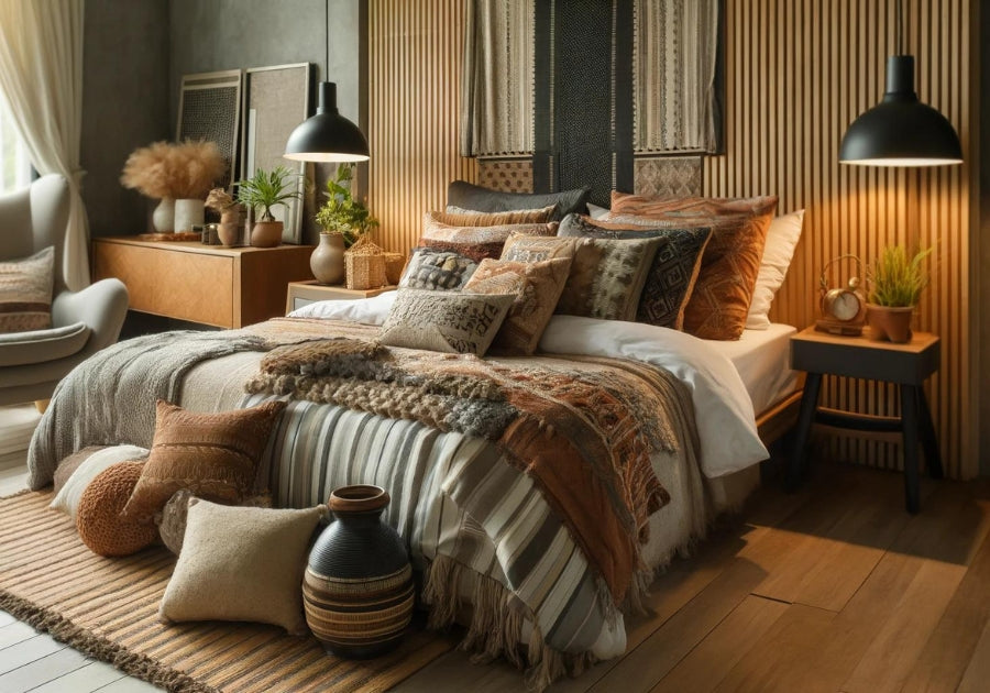 Create a Cozy Bedroom with Mixed Textures and Patterns