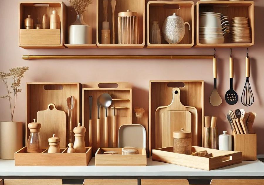 Using Wooden Trays for Organization 