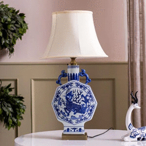 Blue & White Lamps