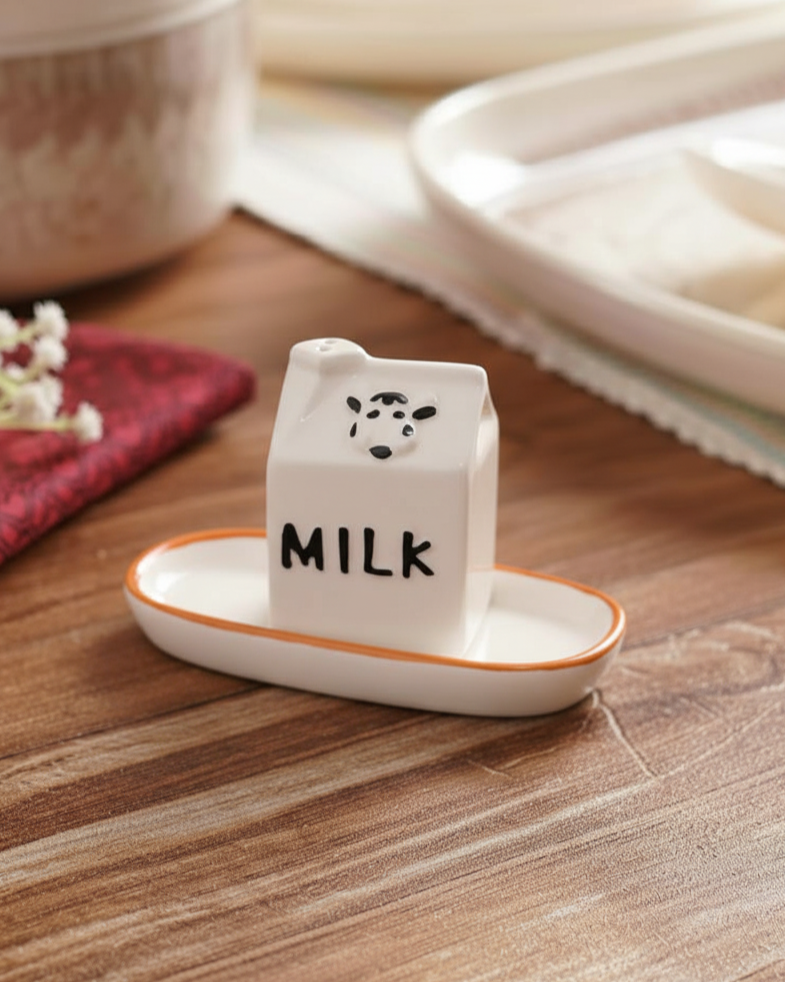 Milk Salt & Pepper Shaker Set 