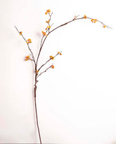 'Bittersweet Fruit' Decorative Faux Flower Stick - Yellow 