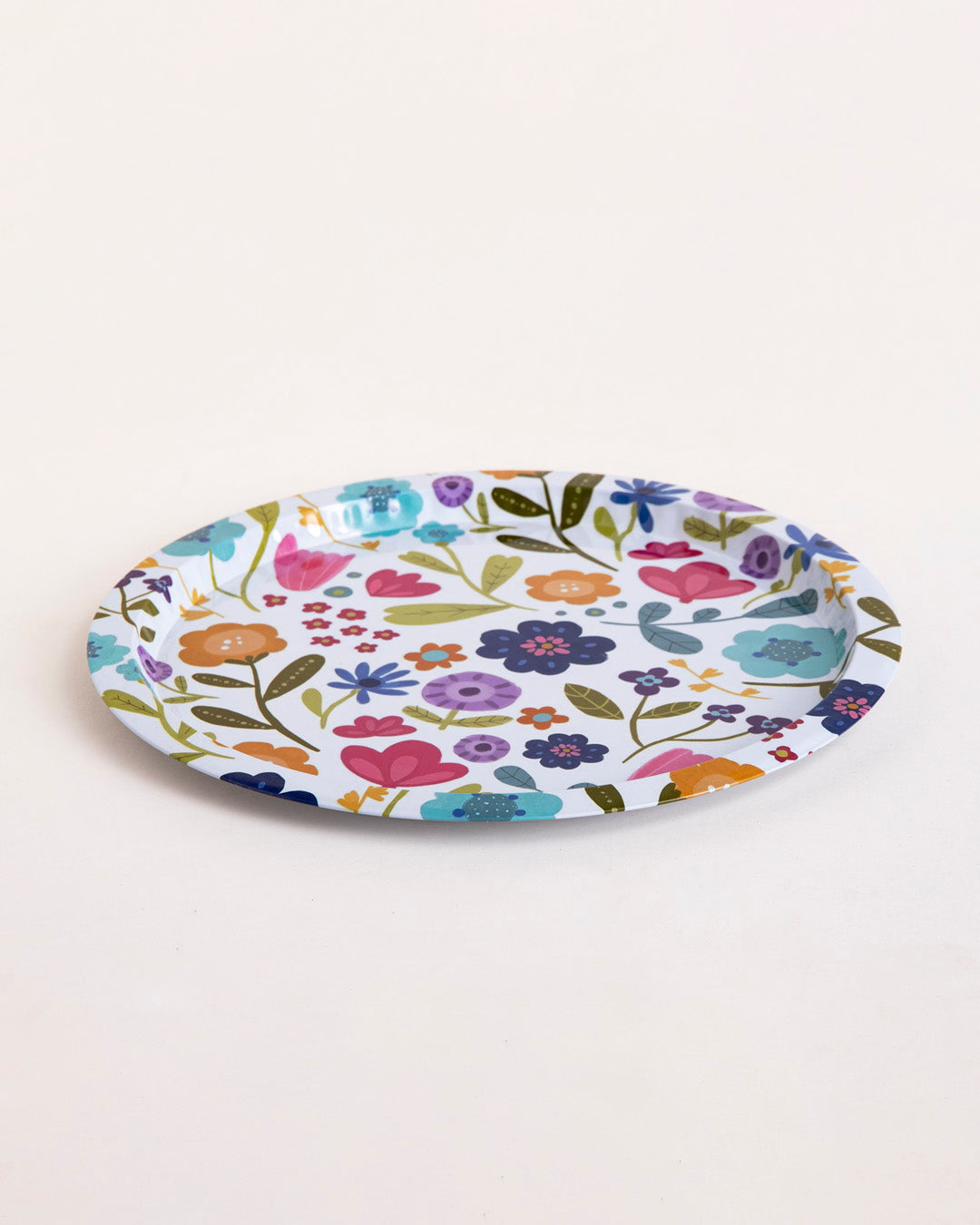 Spring Meadow Floral Serving Tray - Set Of-2 