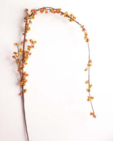 'Bittersweet Fruit' Decorative Faux Flower Stick - Orange 
