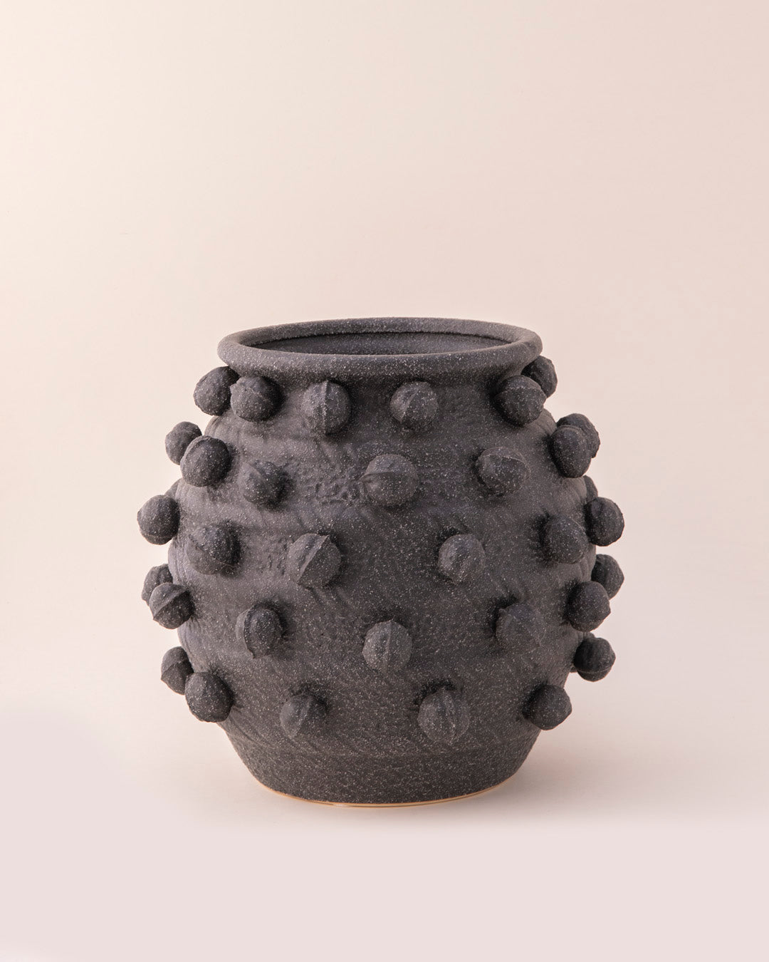 Black Pebble Ceramic Vase