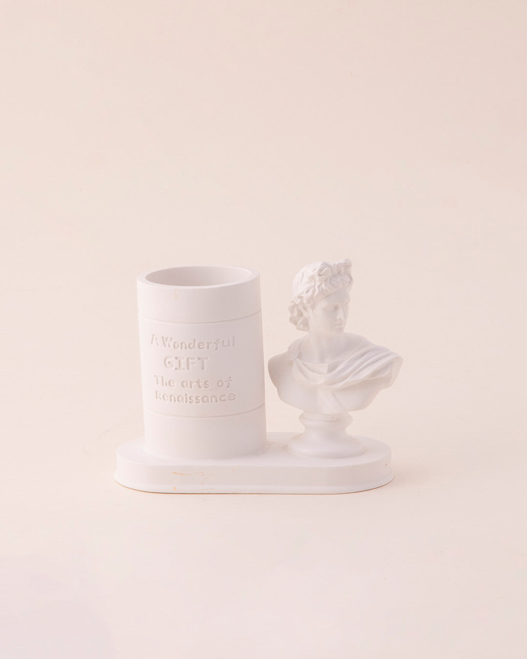Renaissance Muse Decorative Pen Holder - White 