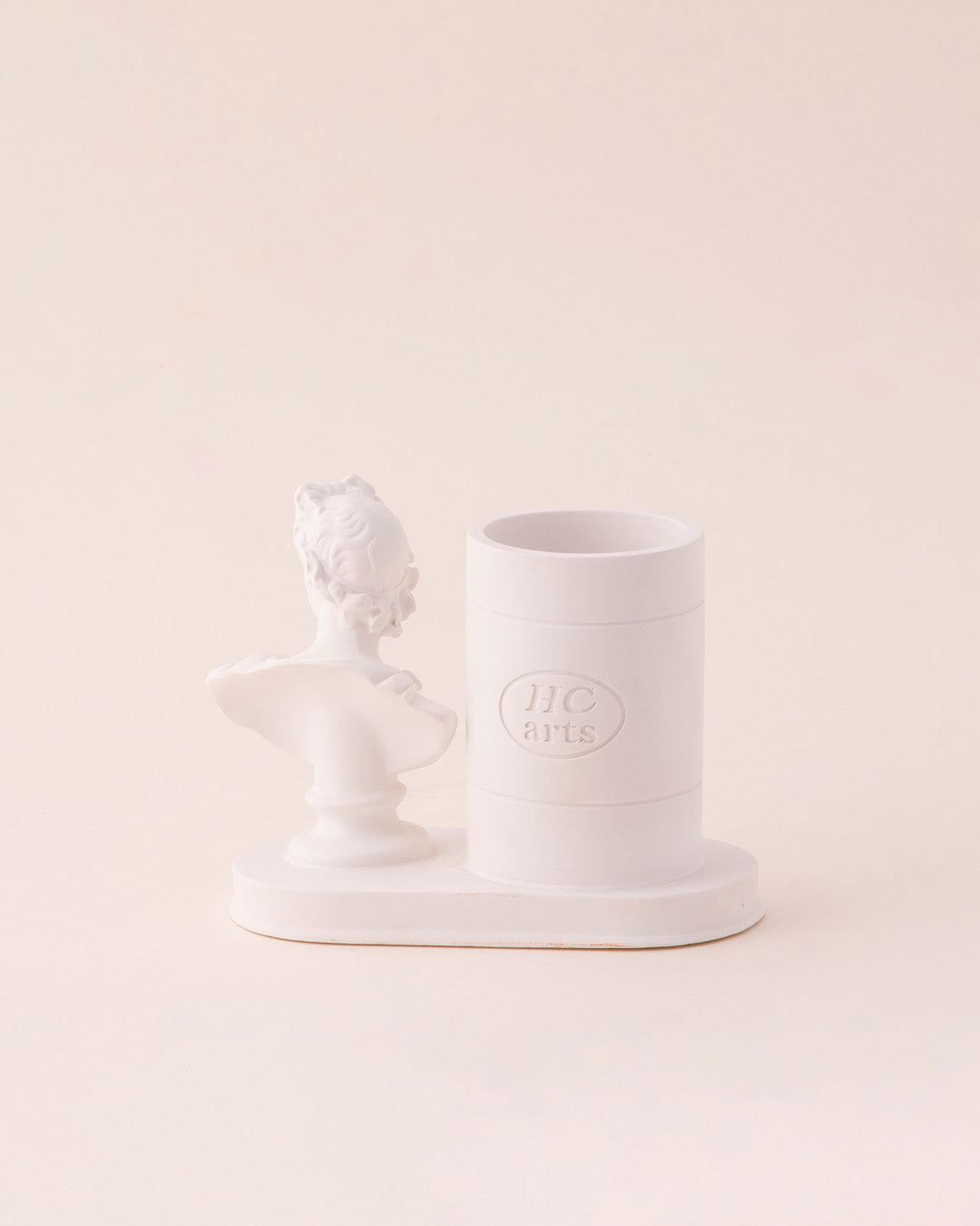 Renaissance Muse Decorative Pen Holder - White 
