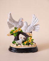 'Lovebirds in Bloom' Decorative Doves Family Figurine 