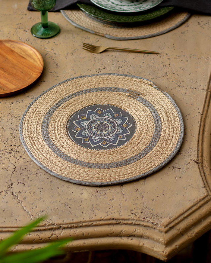 Bohemian Mandala Placemat - Wheat - The Decor Kart 