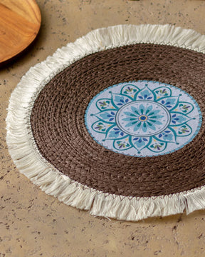 Bohemian Mandala Placemat - Brown - The Decor Kart 