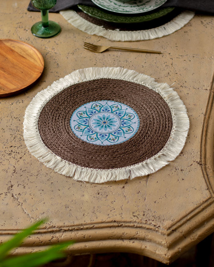 Bohemian Mandala Placemat - Brown - The Decor Kart