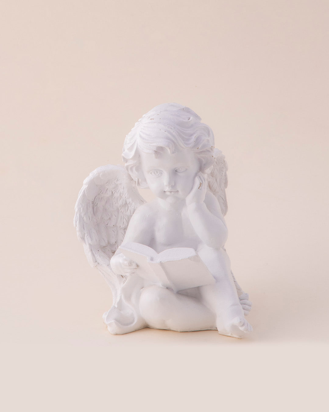 Book Reading Angel Cherub Figurine 