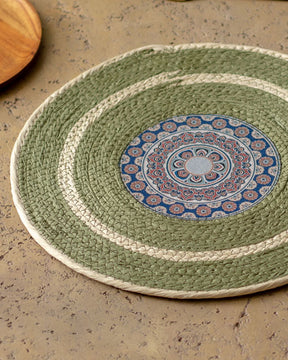 Bohemian Mandala Placemat - Green - The Decor Kart 
