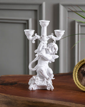 angle cherub candle holder 