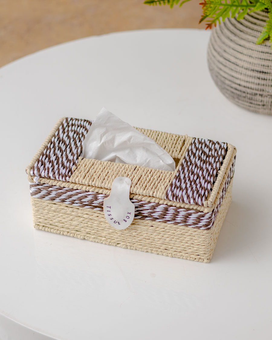 Organic Chic Rattan Tissue Box