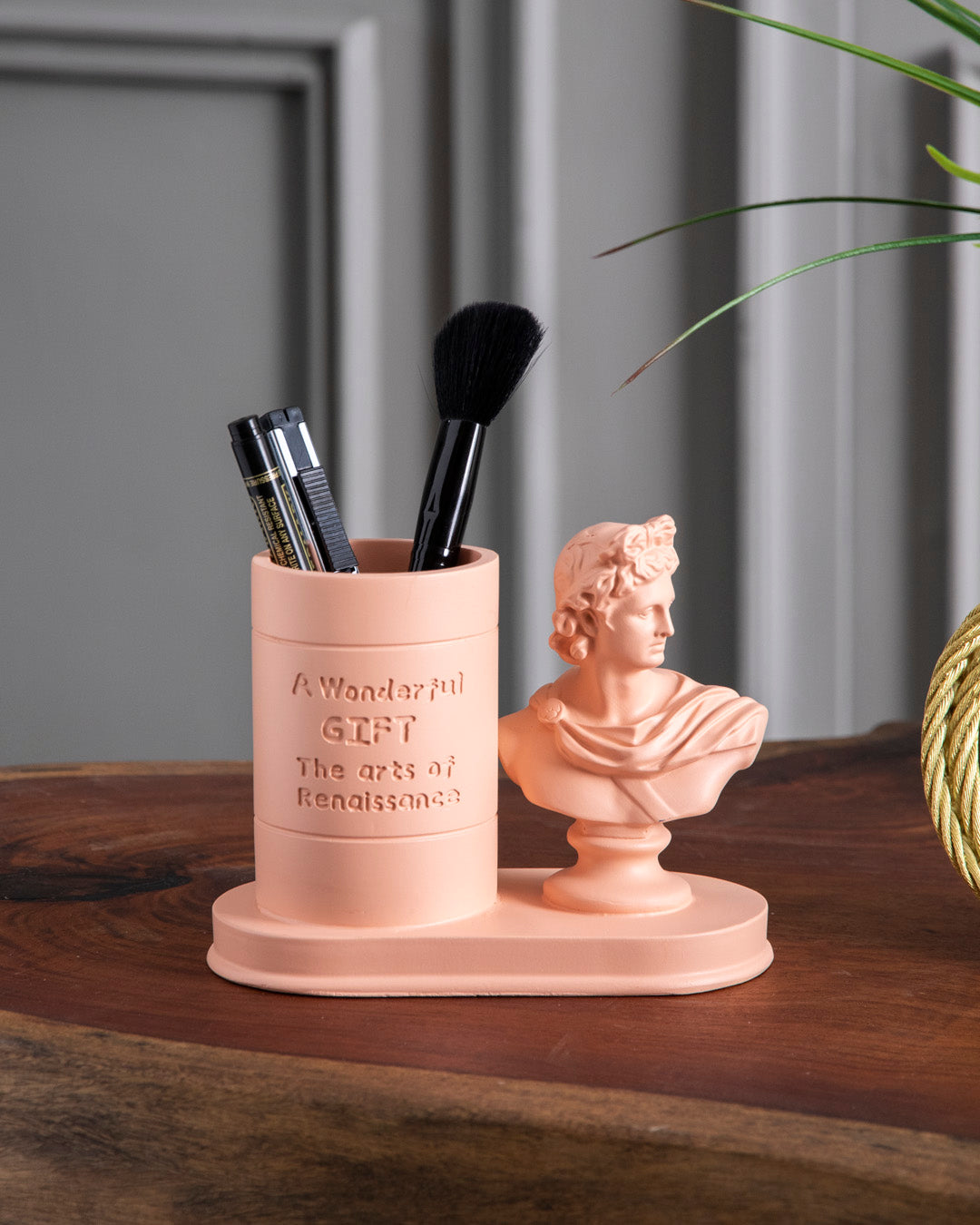 Renaissance Muse Decorative Pen Holder - Pink 
