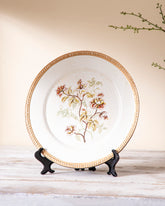 Delicate Floral Decorative Plate - 33 cm 