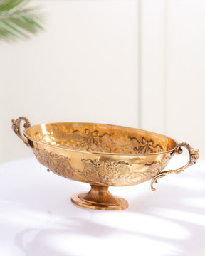 Embossed Brass Handcrafted Bowl