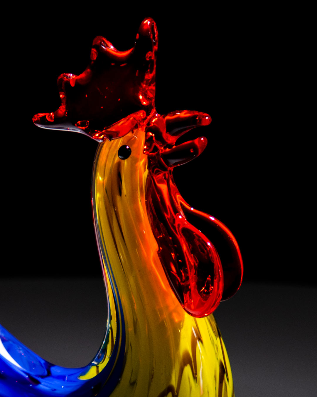 'Sculpted Sunrise' The Glass Rooster Figurine - The Decor Kart