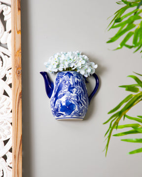 Rendezvous with Blue - Wall Mounted Planter Kettle