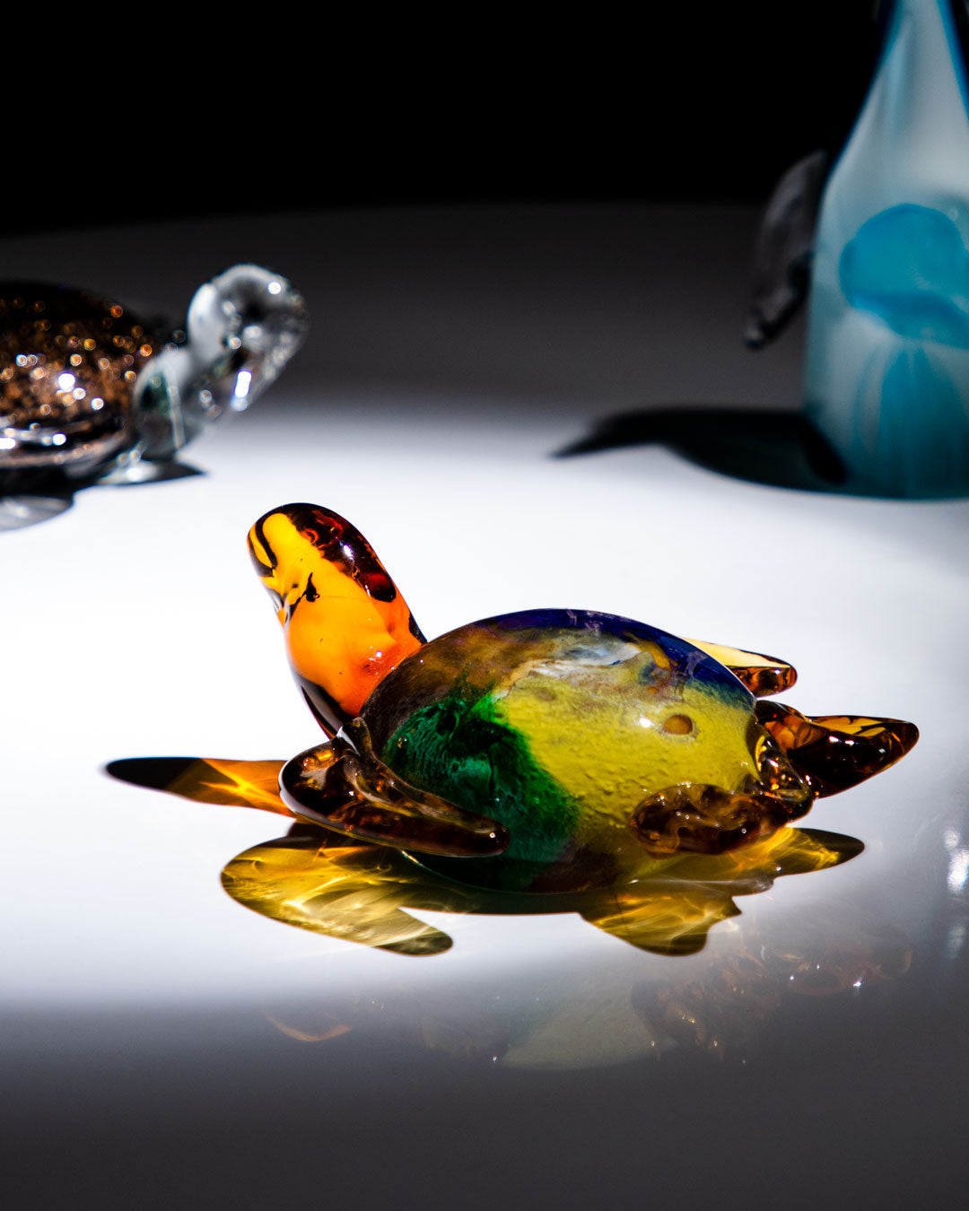 'Aqua Elegance' The Glass Turtle Figurine - The Decor Kart