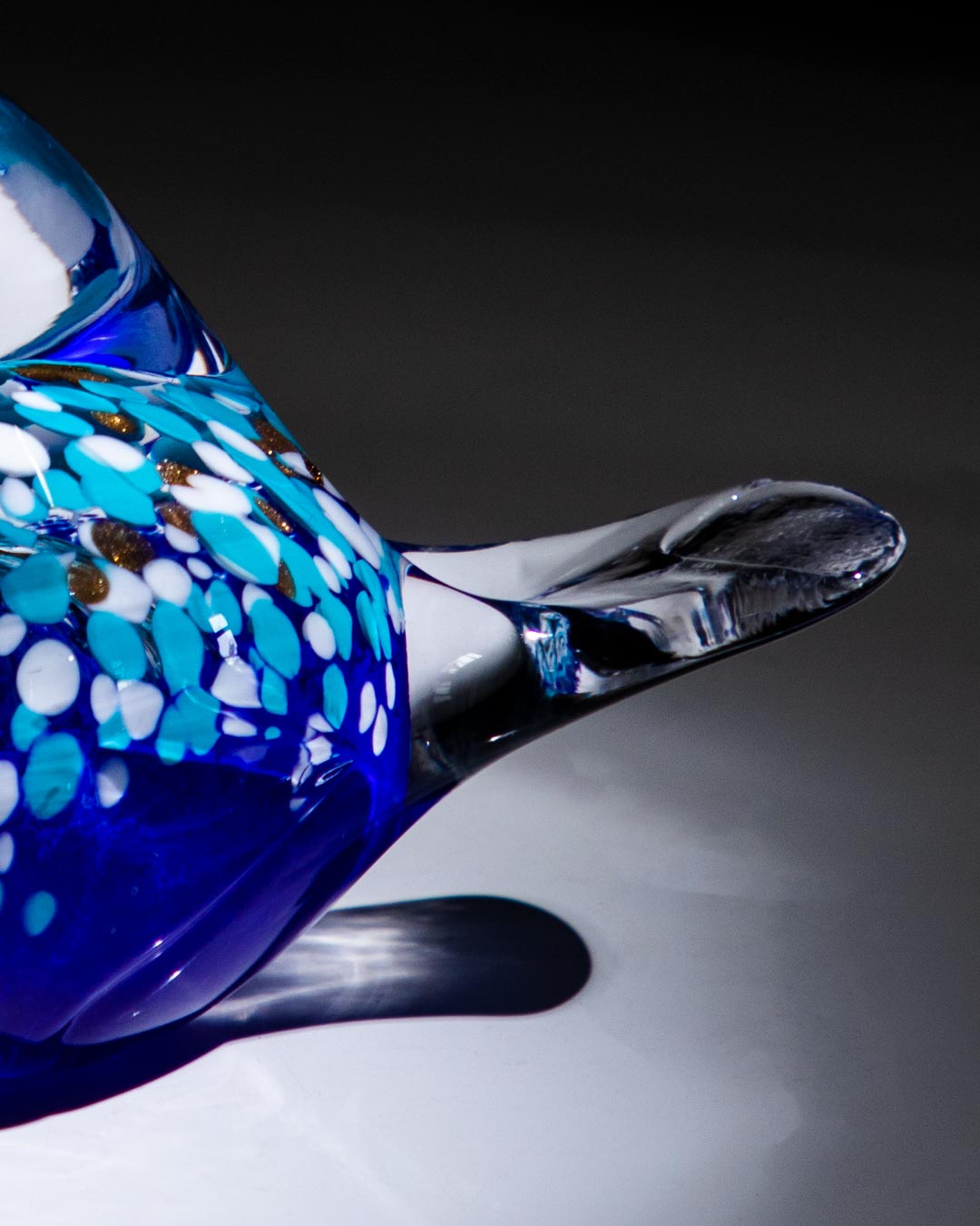 'Sculpted Serenity' Glass Bird Figurine - Blue - The Decor Kart
