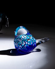 'Sculpted Serenity' Glass Bird Figurine - Blue - The Decor Kart