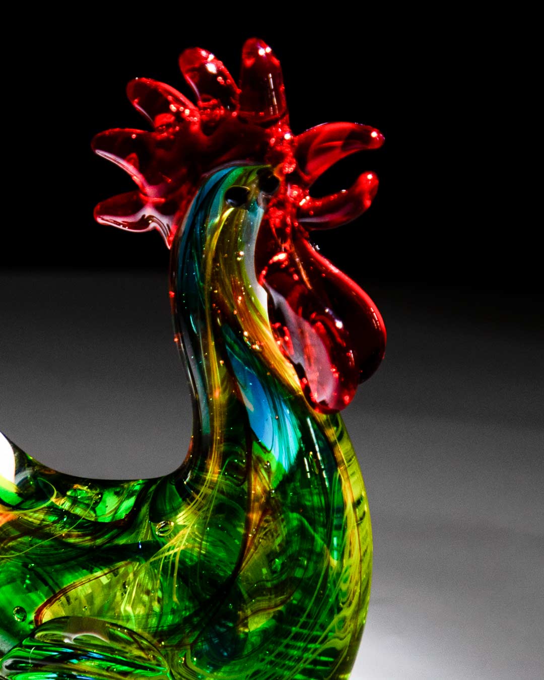 'Sunrise Serenade' Glass Rooster Figurine - The Decor Kart