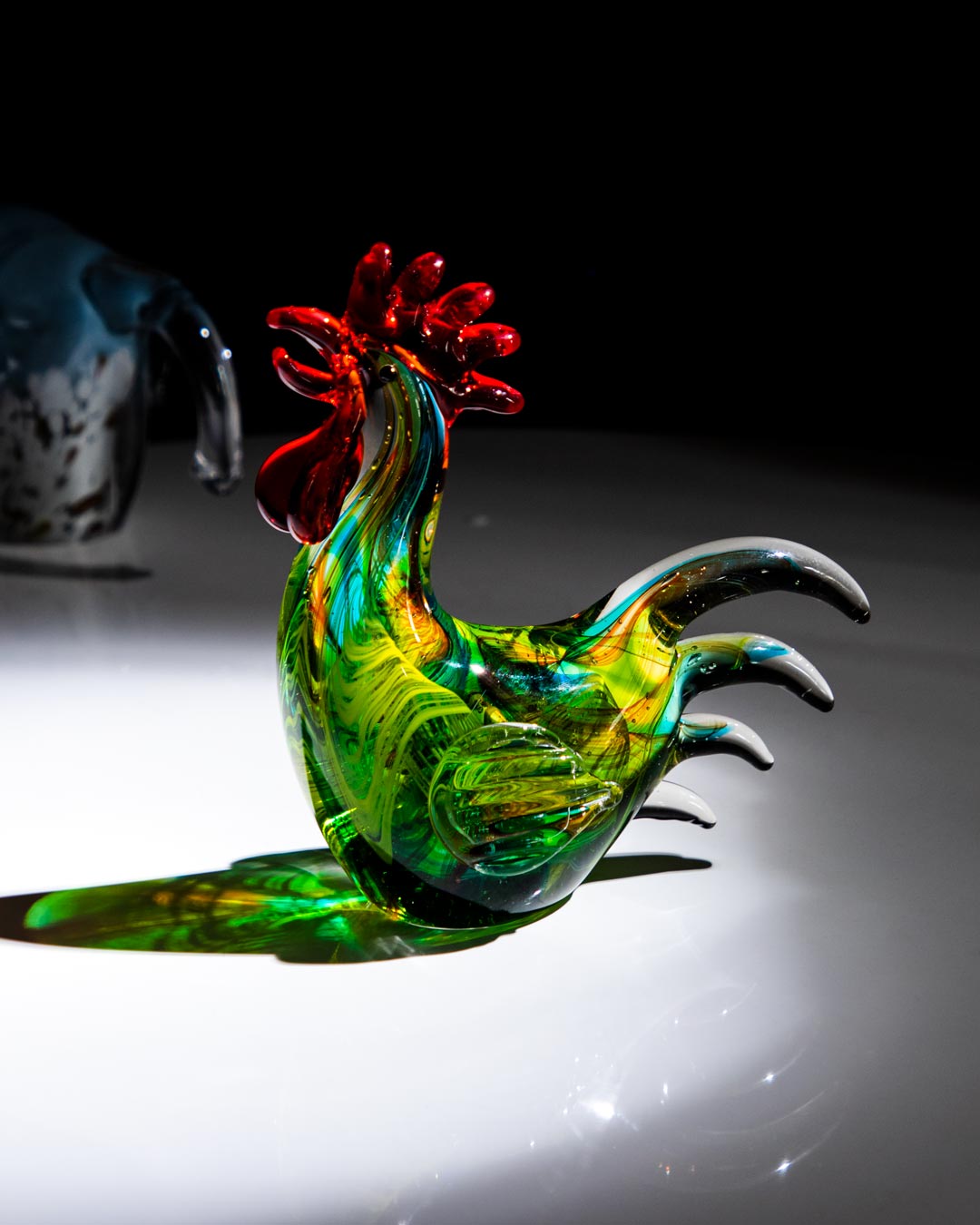 'Sunrise Serenade' Glass Rooster Figurine - The Decor Kart