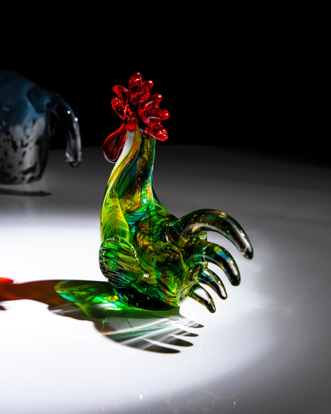 'Sunrise Serenade' Glass Rooster Figurine - The Decor Kart
