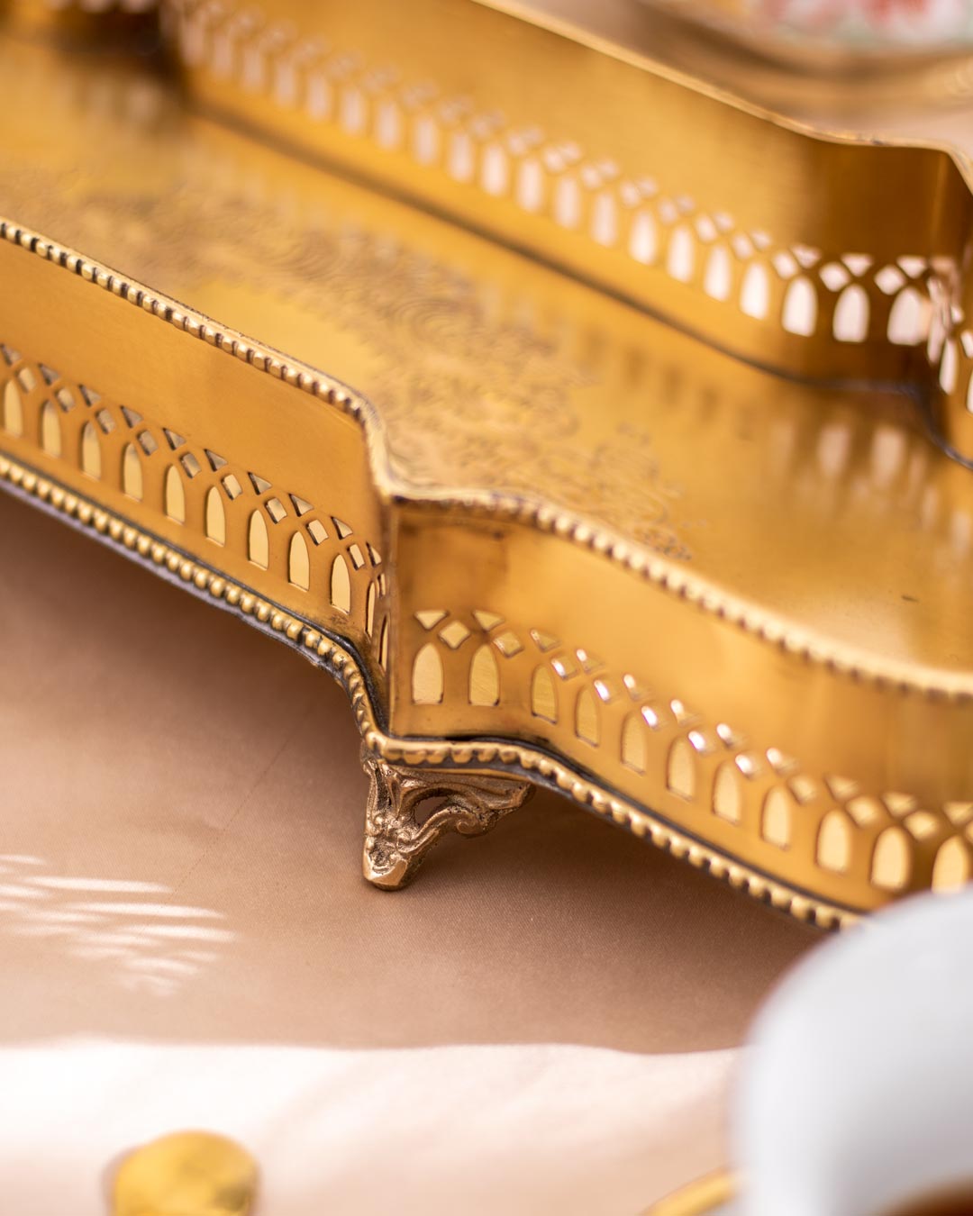 Imperium Lace-cut Decorative Tray - The Decor Kart 