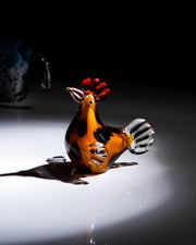 'The Glazen Rooster' Glass Rooster Figurine - Orange - The Decor Kart