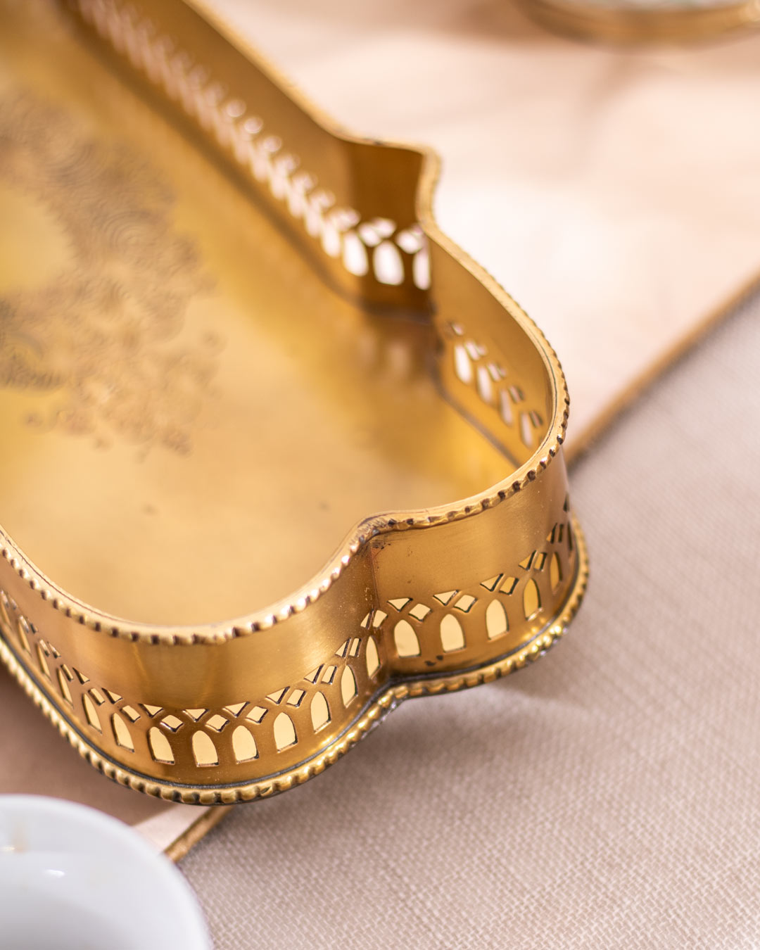 Imperium Lace-cut Decorative Tray - The Decor Kart 