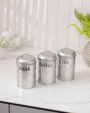 Tea Coffee Sugar Containers - Steel