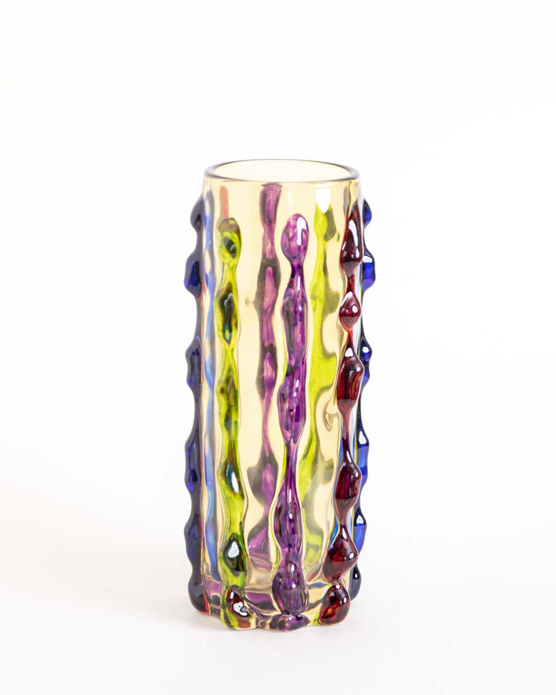 Murano Style Colored Glass Vase 