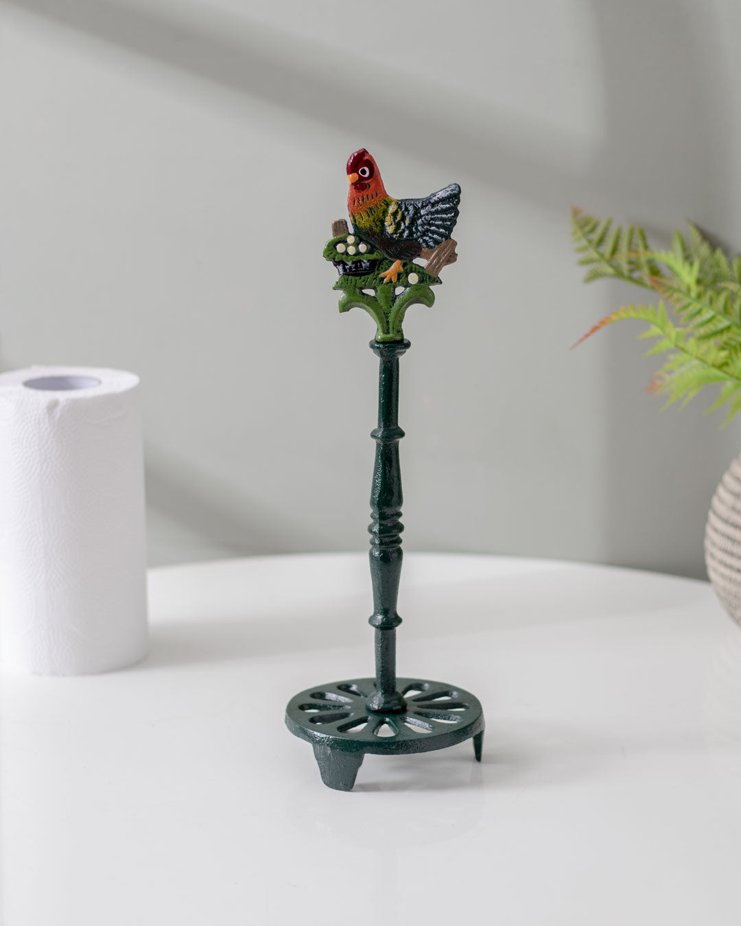Rooster Cast Iron Paper Towel Holder - The Decor Kart 