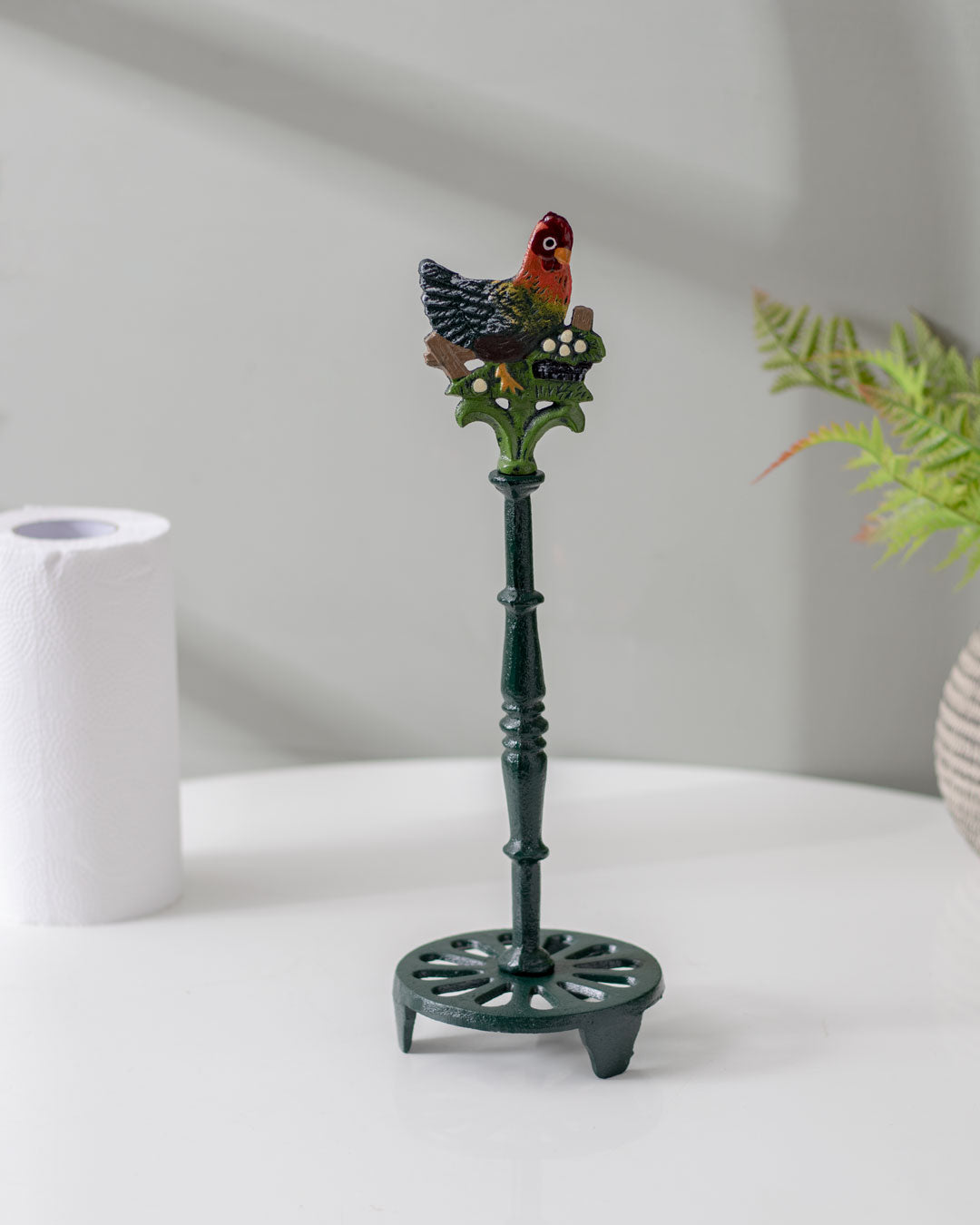 Rooster Cast Iron Paper Towel Holder - The Decor Kart 