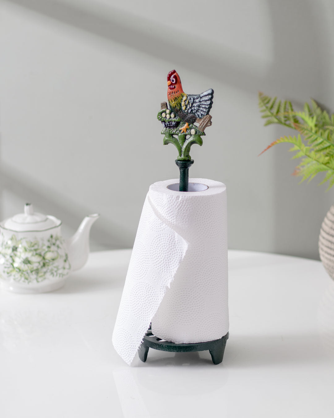 Rooster Cast Iron Paper Towel Holder - The Decor Kart